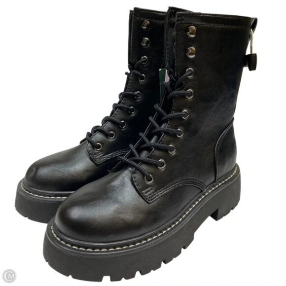 Wild Fable Womens Logan Lug Combat Boots Memory Foam Insole Blk Multiple Sizes 7 - Picture 1 of 3